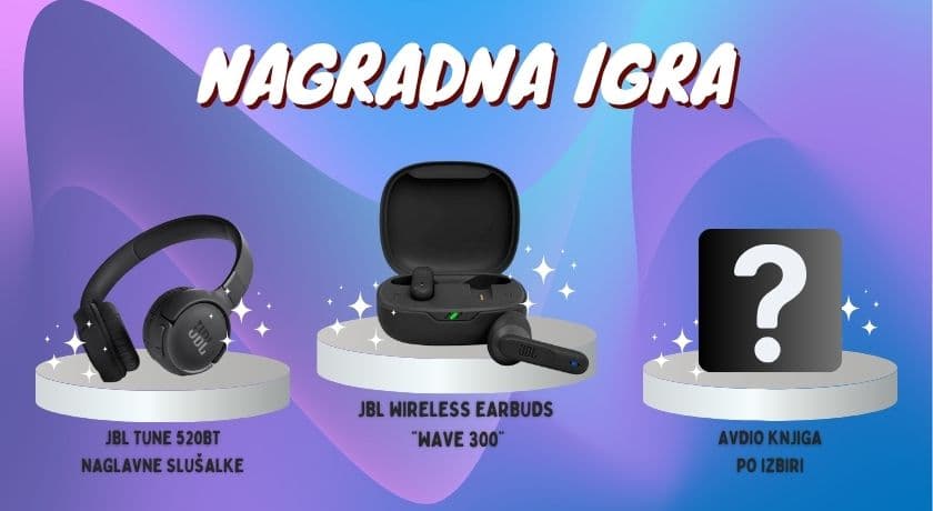 Poslušaj avdio knjige in osvoji super nagrade! 🎧